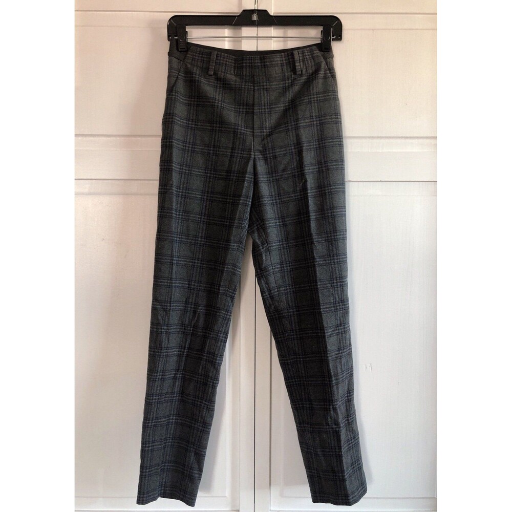 Uniqlo High-Waisted Plaid Tapered Pants